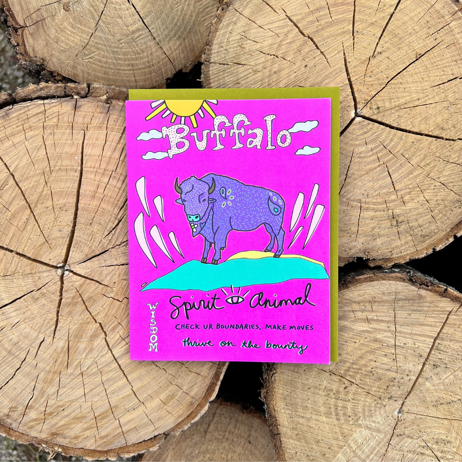 Buffalo Spirit Animal Card