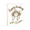 Stylish Queen Birthday Card, BunBun by Daniela Garcia Allie