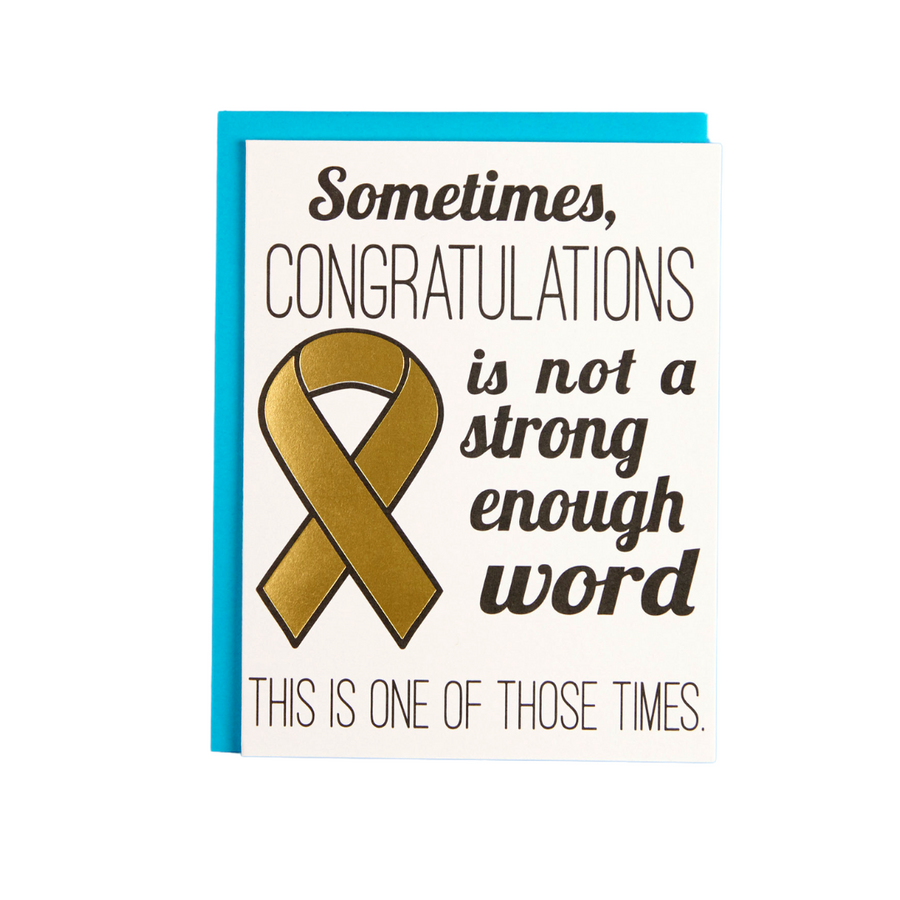 Gold Ribbon Cancer Remission Card