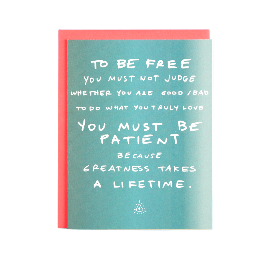 Encouraging card to remind you that you are an unlimited being 