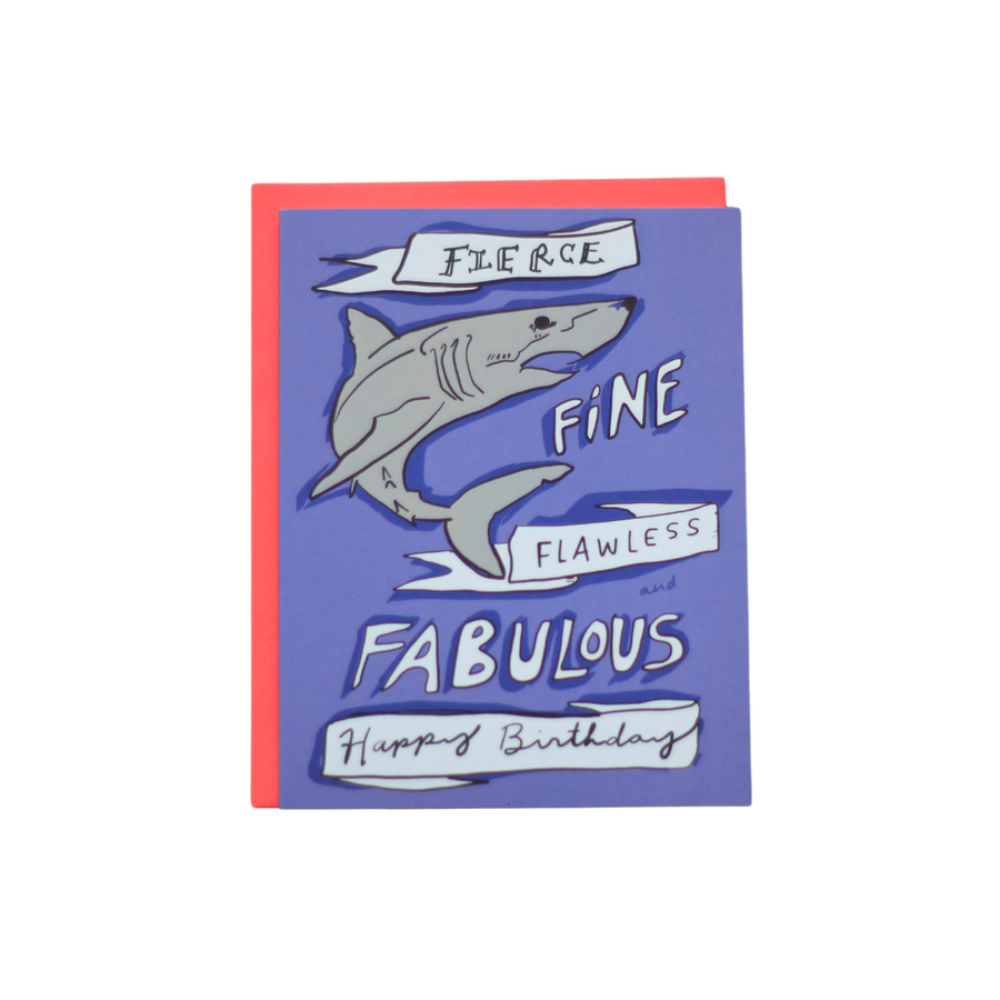 Fierce Shark Birthday Card