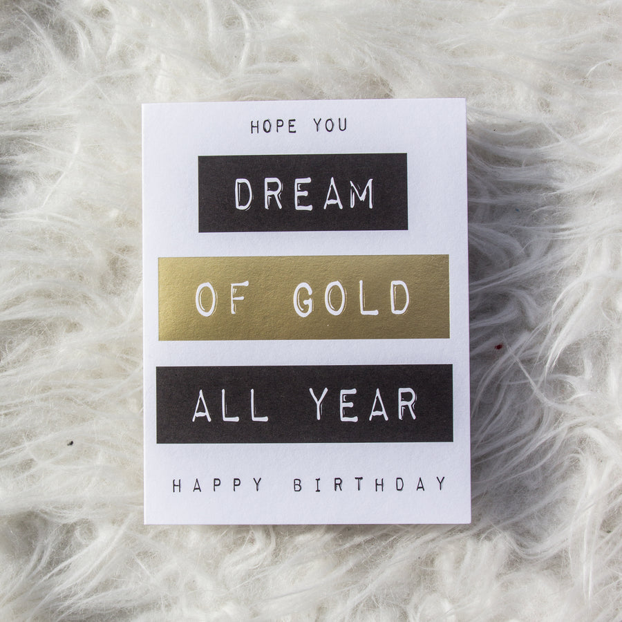 Golden Year Birthday Card