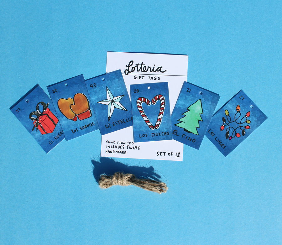 Holiday Gift Tags Set of 12 (Lotteria)