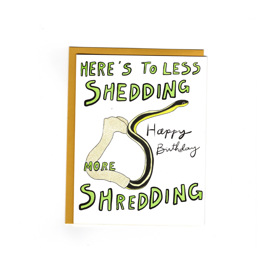 Shredding Snake Birthday Card
