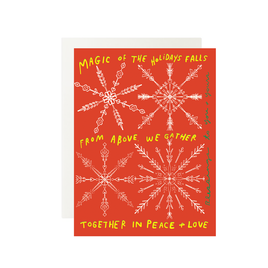 Pop of Color Snowflake Holiday Card